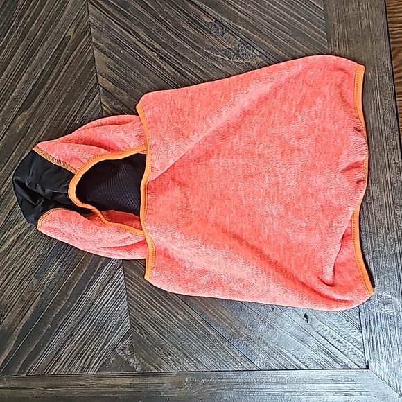 youth Ski Gater and hoodie in one. Peach/orange - Picture 1 of 3